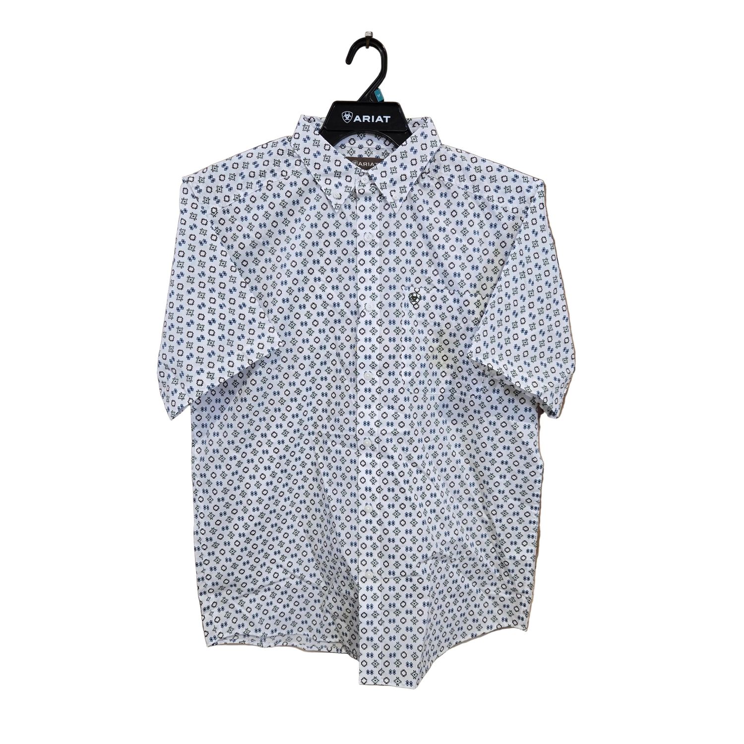 Ariat Men's Short Sleeve Seton Classic Fit Shirt - White