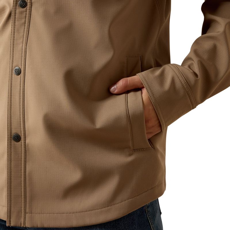 Ariat Men's Rebar DuraStretch Utility Softshell Shirt Jacket - Caribou