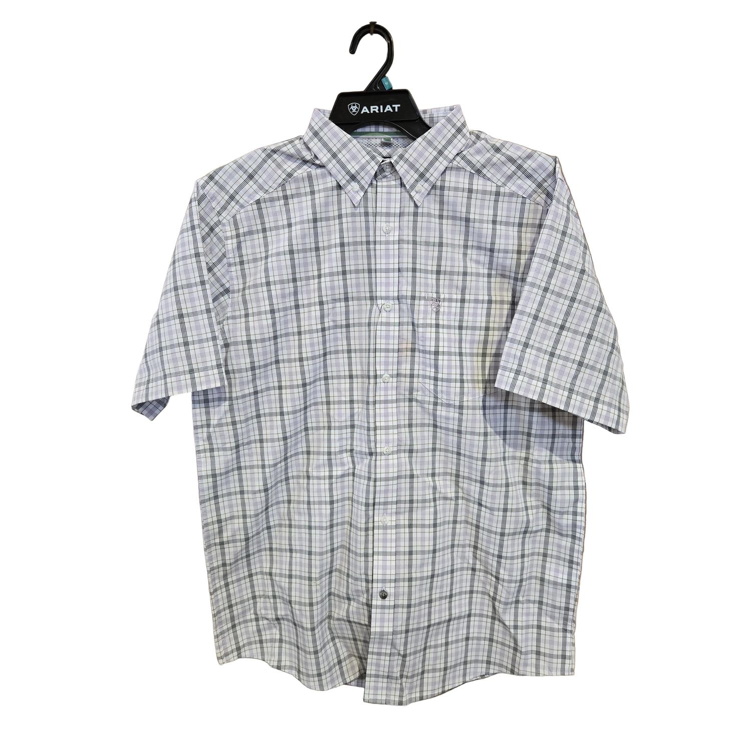 Ariat Men's Short Sleeve Pro Sasha Plaid Shirt - White