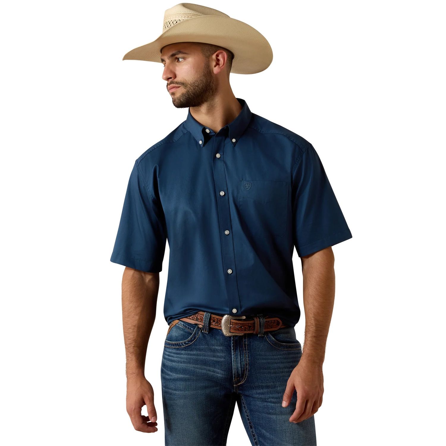 Ariat Men's Standard Twill Short Sleeve Shirt- Key Largo