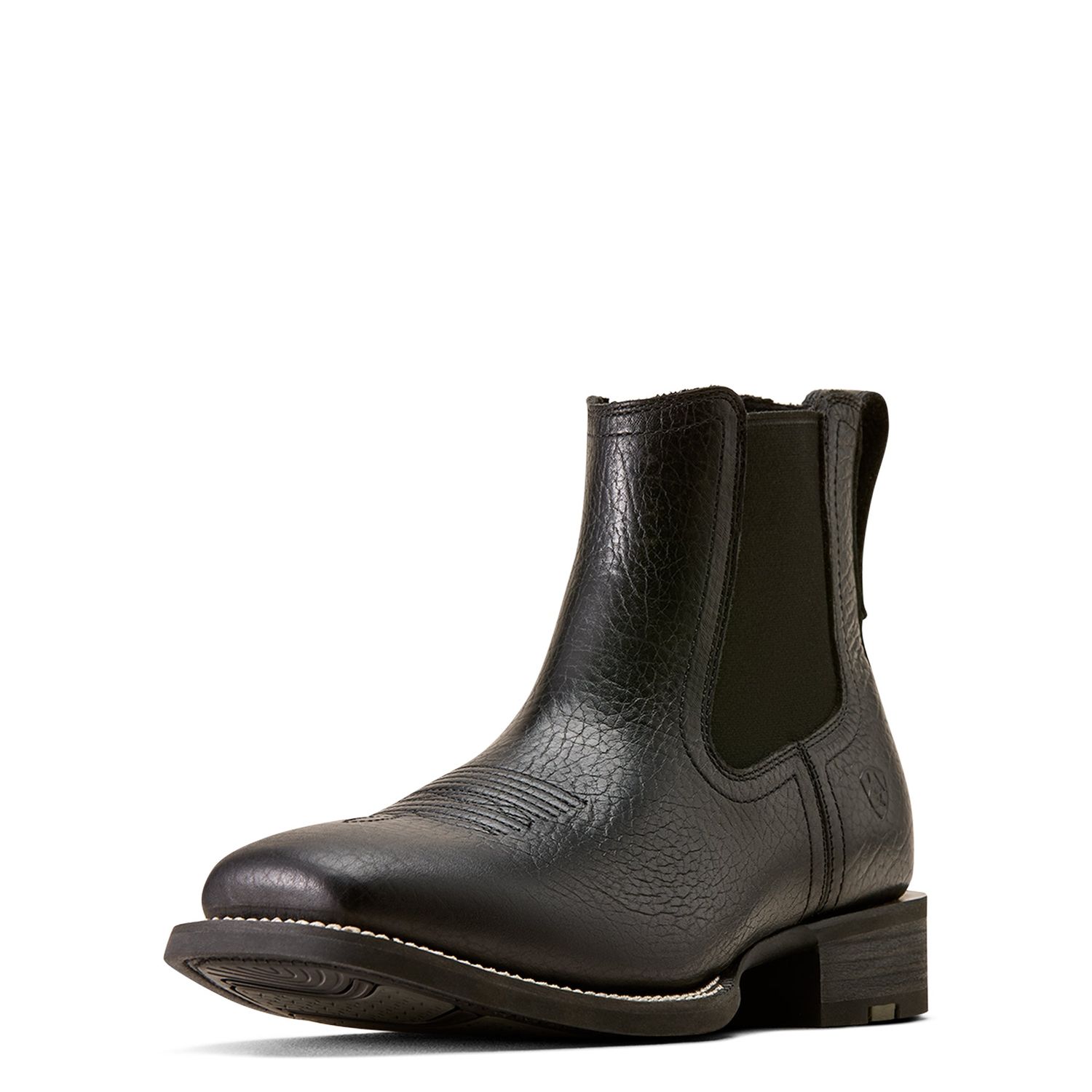 Ariat Men's Western Big Rig Wide Square Toe Chelsea Boot - Black Adobe