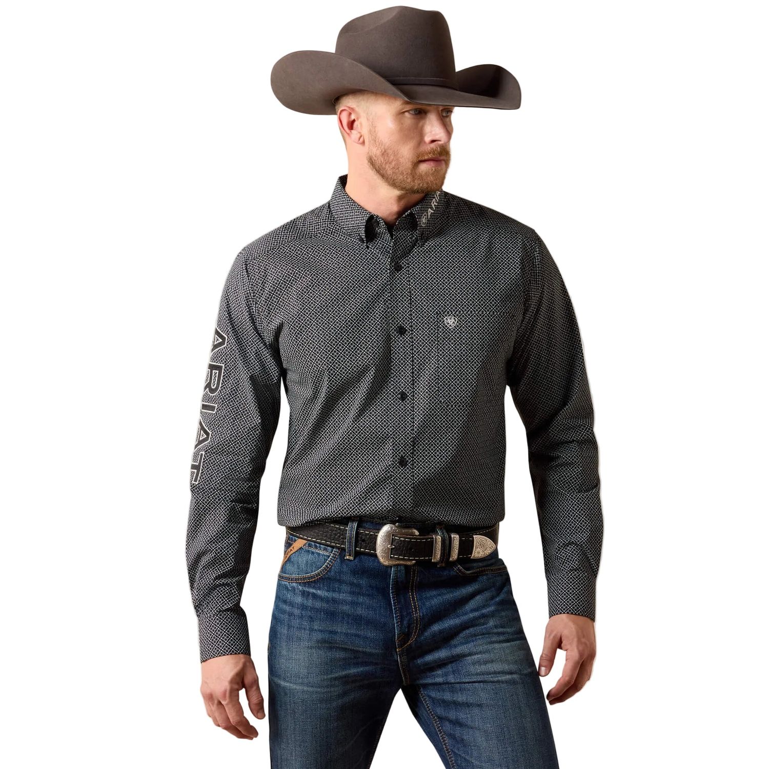 Ariat Men's Team Dariel Fitted Western Team Shirt - Black