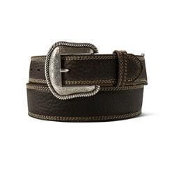 Ariat Men's Triple Stitch Edge Belt- Rowdy Brown