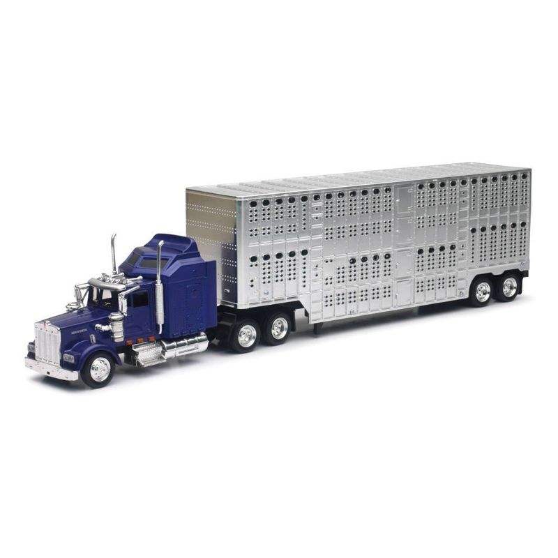 New Ray Toys 1:32 Kenworth W900 Potbelly Livestock Truck