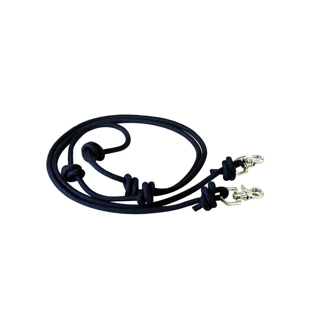 Aime Imports 8' Mountain Rope Barrel Rein-Black