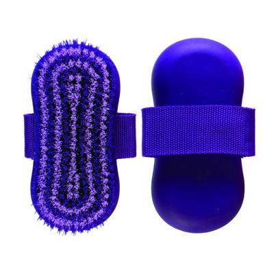 Aime Imports 6 1/2" Plastic Medium Bristle Comfort Grip Brush - Purple
