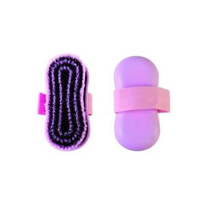 Aime Imports 6 1/2" Plastic Medium Bristle Comfort Grip Brush - Pink