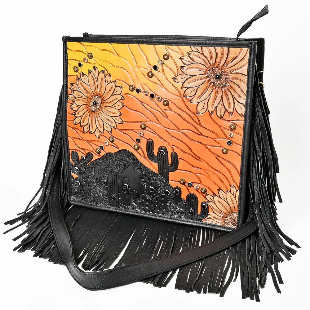 American Darling Crossbody Hand Tooled Leather Bag
