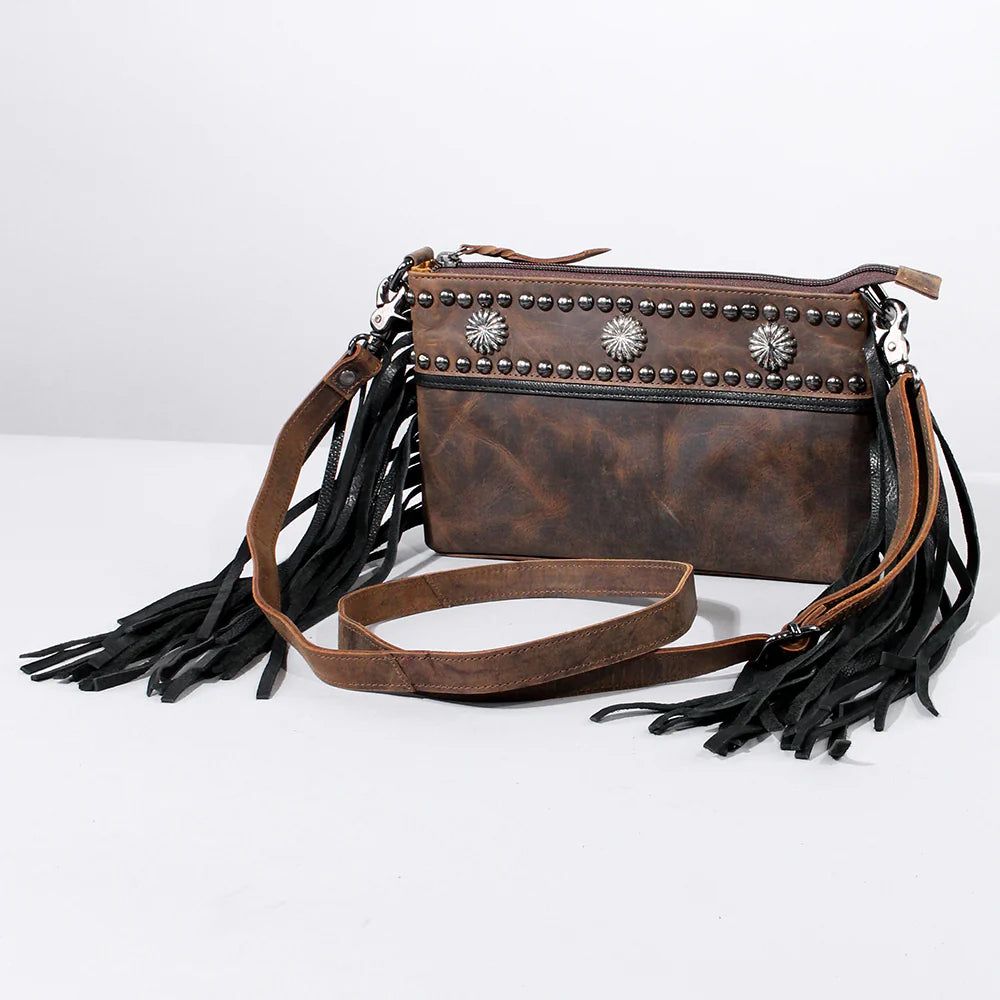 American Darling Embossed Crossbody Leather Bag