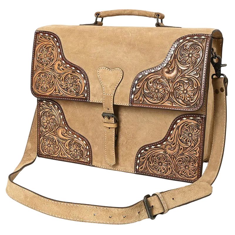 American Darling Hand Tooled Brief Case - ADBG1436