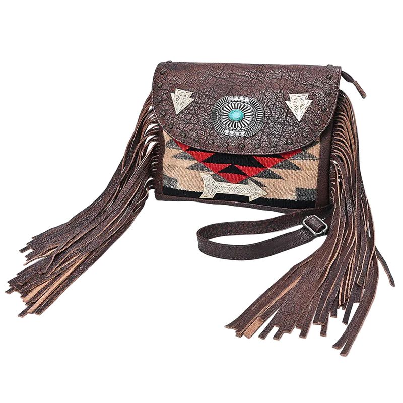 American Darling Hand Woven Saddle Blanket Crossbody Bag