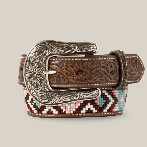 Angel Ranch Girl's 1 1/4" Southwest Resin Bead Belt- Multi