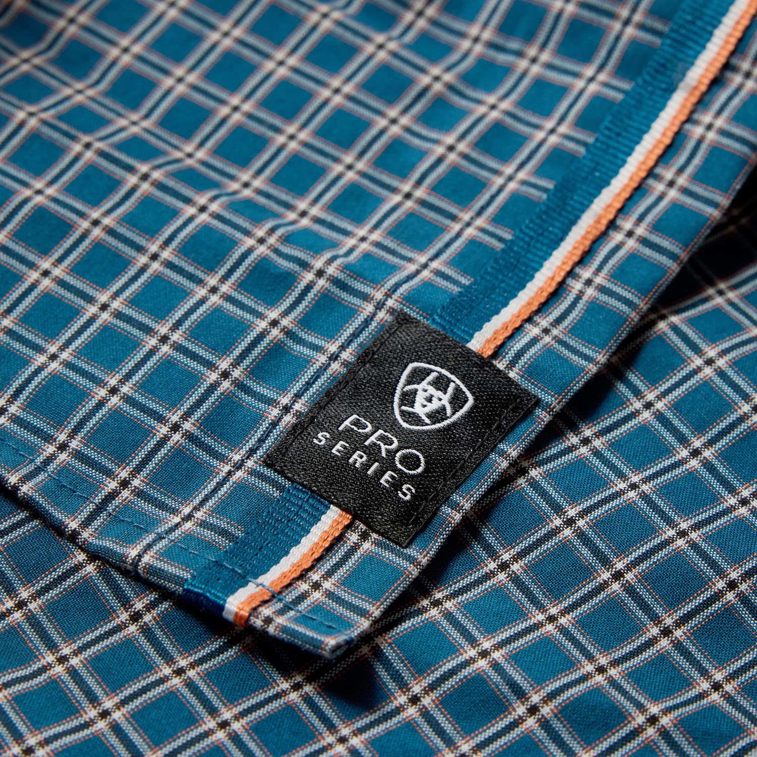 Ariat Men's Pro Series Whit Fitted Shirt - Sailor Blue Micro Plaid