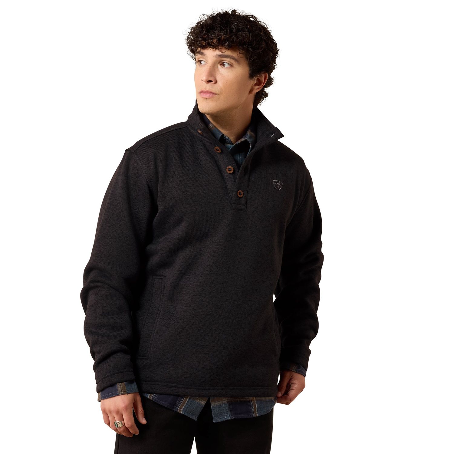 Ariat Men's Caldwell 1/4 Button Sweater - Phantom