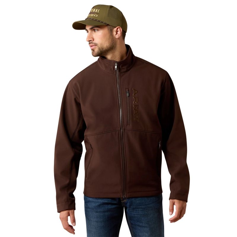 Ariat Men's Chest Logo Softshell Jacket - Mole