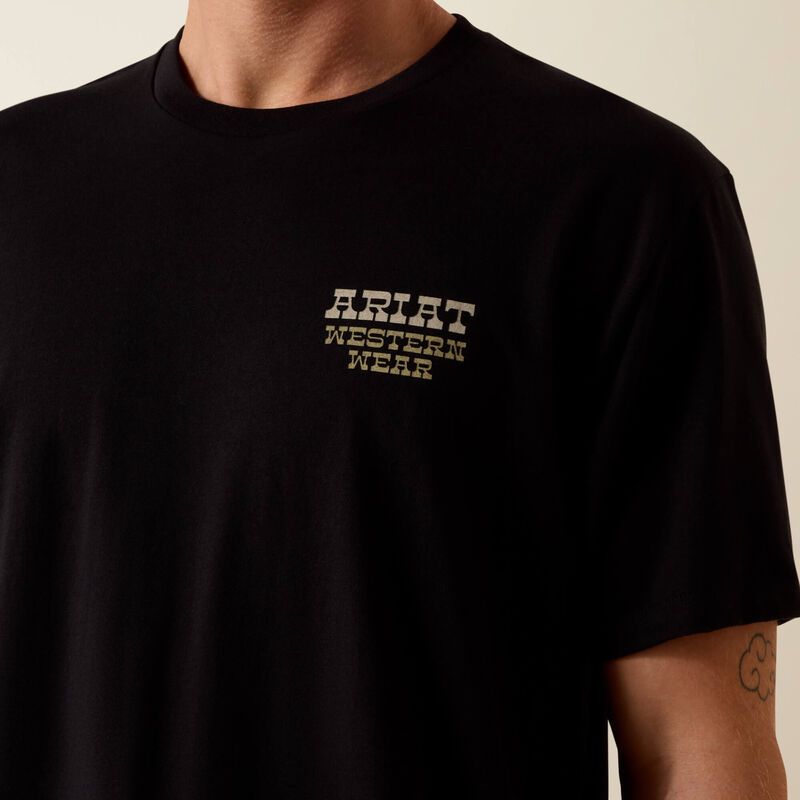 Ariat Men's Country &amp; Western Lockup Classic Fit Tee Shirt - Black