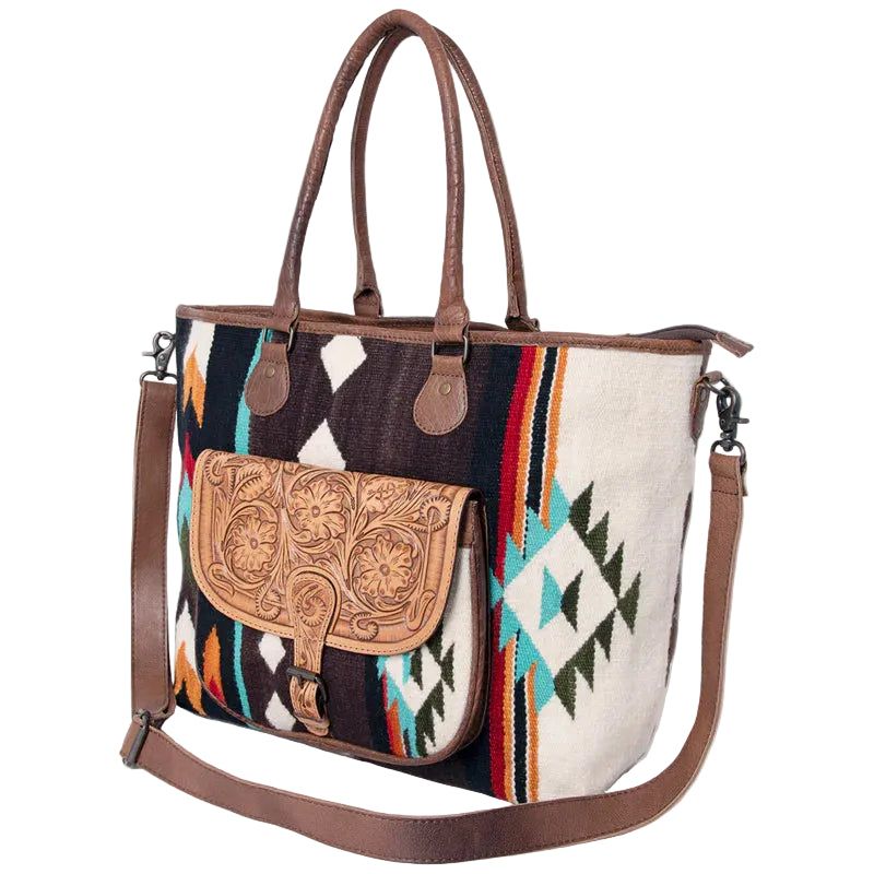 American Darling Western Tote Bag w. Handtool/Woven Saddle Blanket