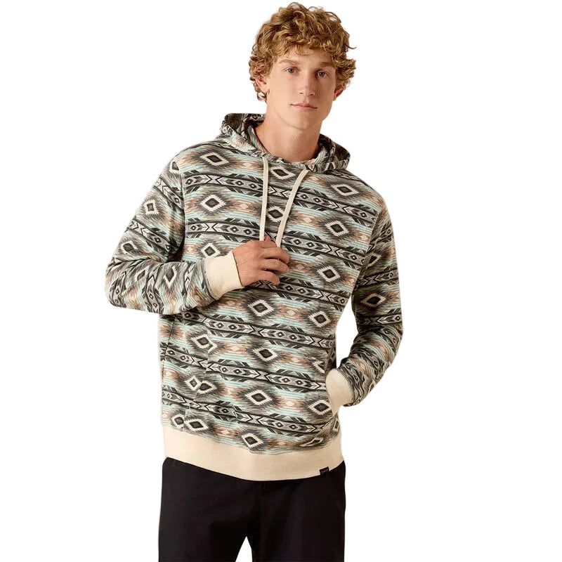 Ariat Men's Lightweight Retro Long Sleeve Hoodie - Sandshell Serape