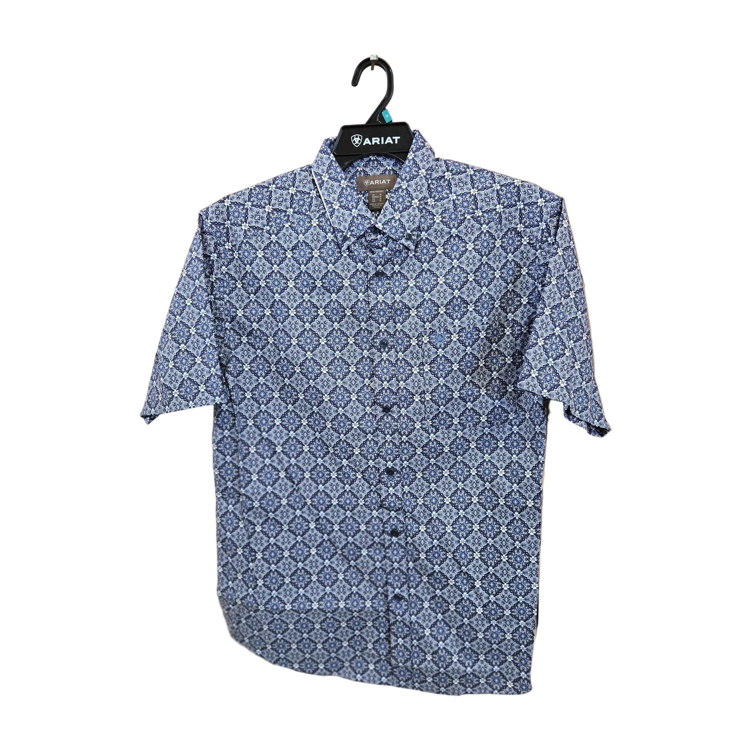 Ariat Men's Bill Short Sleeve Shirt - Evening Blue