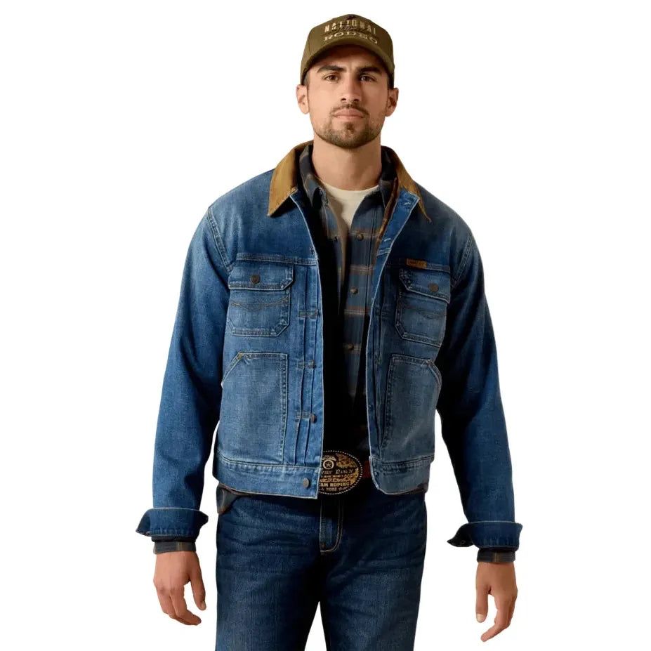 Ariat Men's Flannel Lined Trucker Jacket - Nate