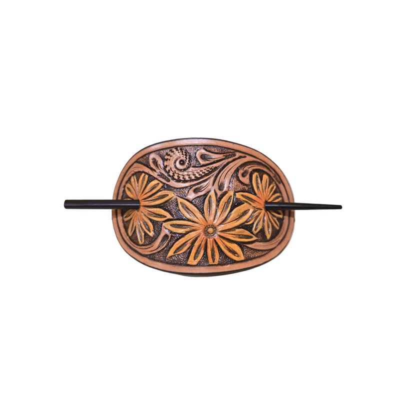 American Darling Leather Hair Stick Barrette - ADHCG101E-L