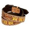 American Darling Unisex Western Premium Leather Belt - Brown