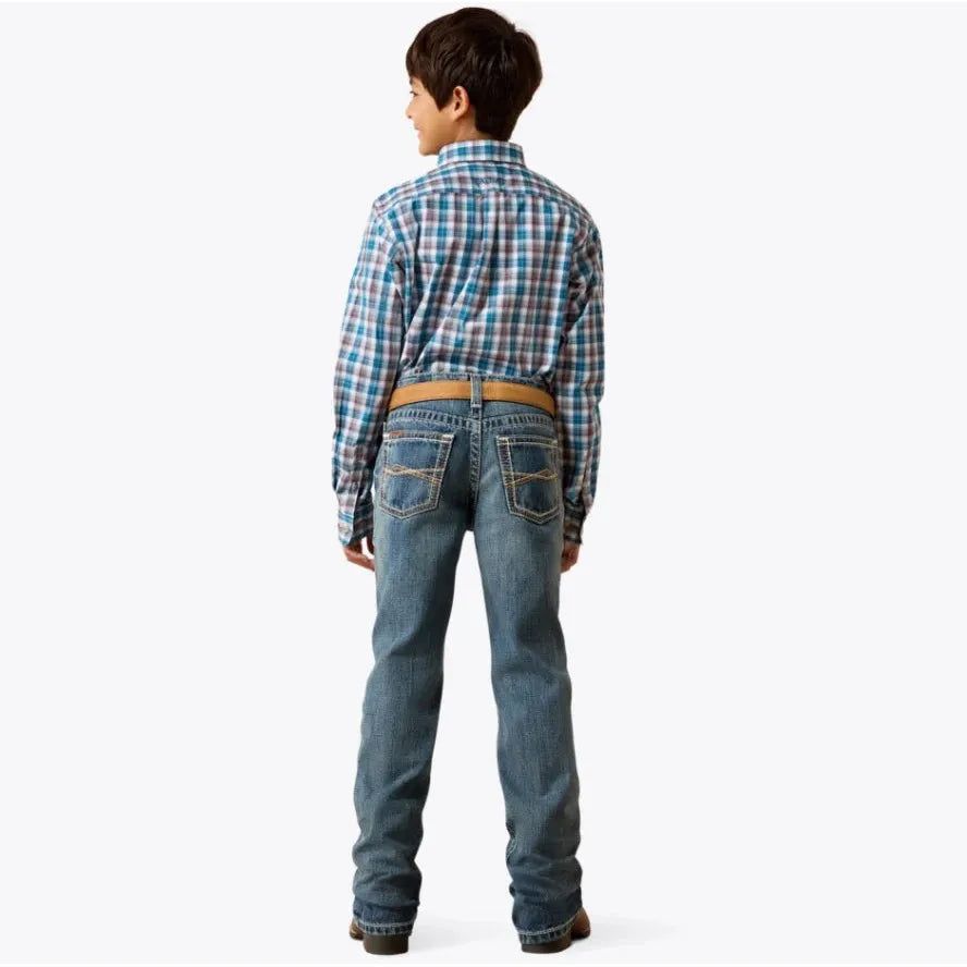 Ariat Boy's B4 Relaxed Jonathan Boot Cut Jeans - Durango
