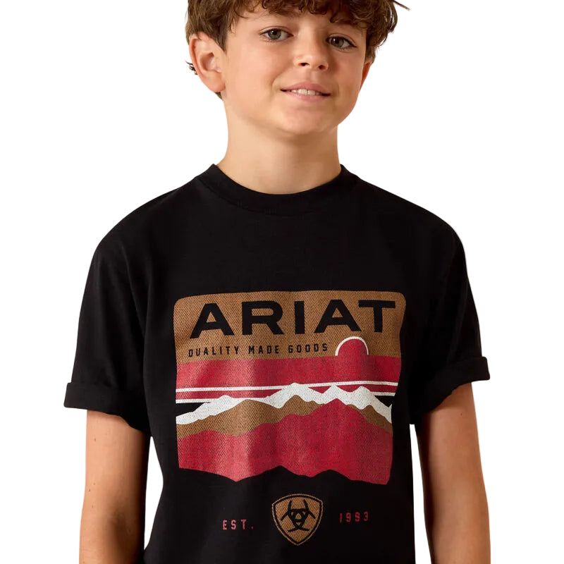 Ariat Boy's Highland Sundowner Tee Shirt - Black