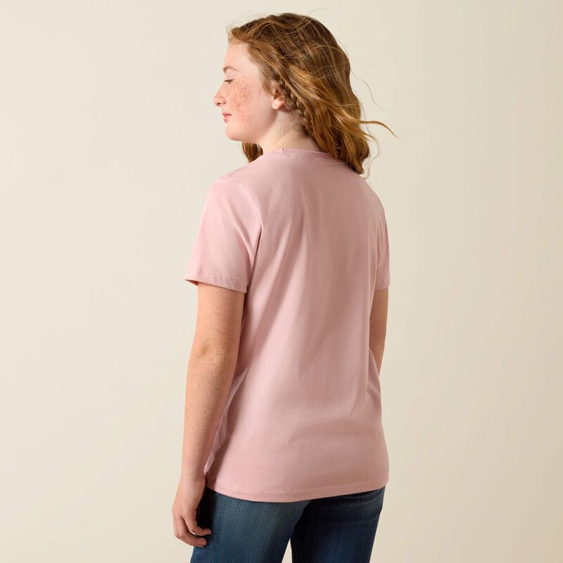 Ariat Girl's Southwest Sunset Short Sleeve Tee Shirt - Dusty Rose