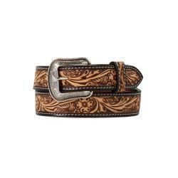 3D Men's Calf Hair Cut Out Belt- Brown