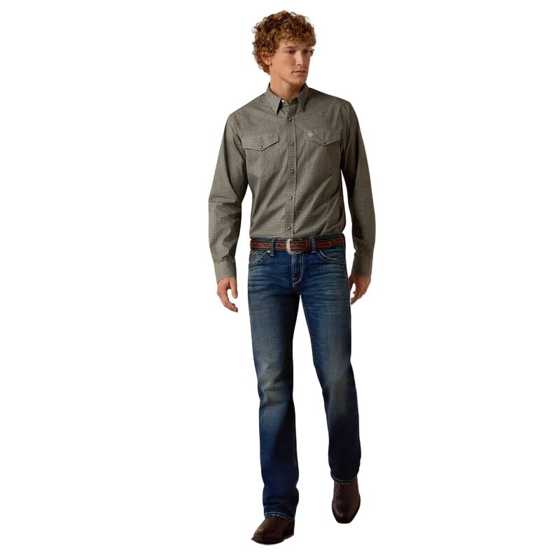 Ariat Men's Floyd Fitted Snap Shirt - Black Medallion Print
