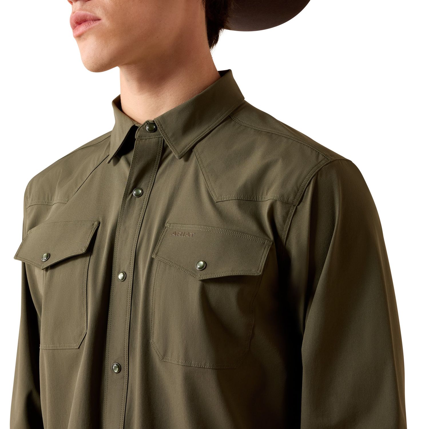 Ariat Men's FrontierFlex VentTEK Western Fitted Snap Shirt - Grape Leaf