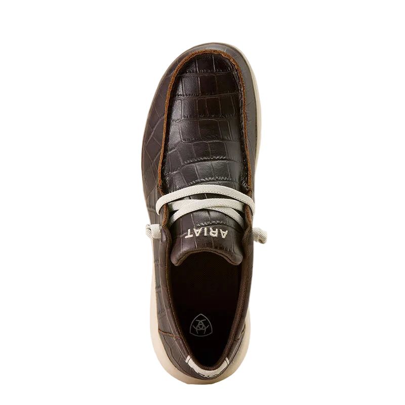 Ariat Men's Hilo Shoes - Antique Tan Croc Print