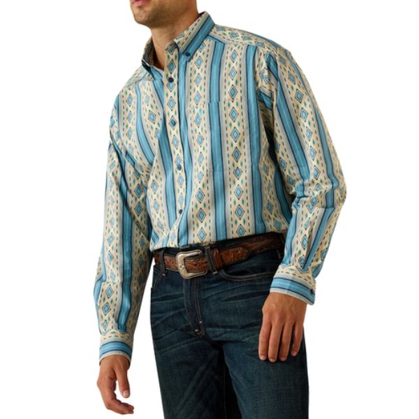 Ariat Men's Jaden Classic Fit Shirt- Summer Melon Southwest Print