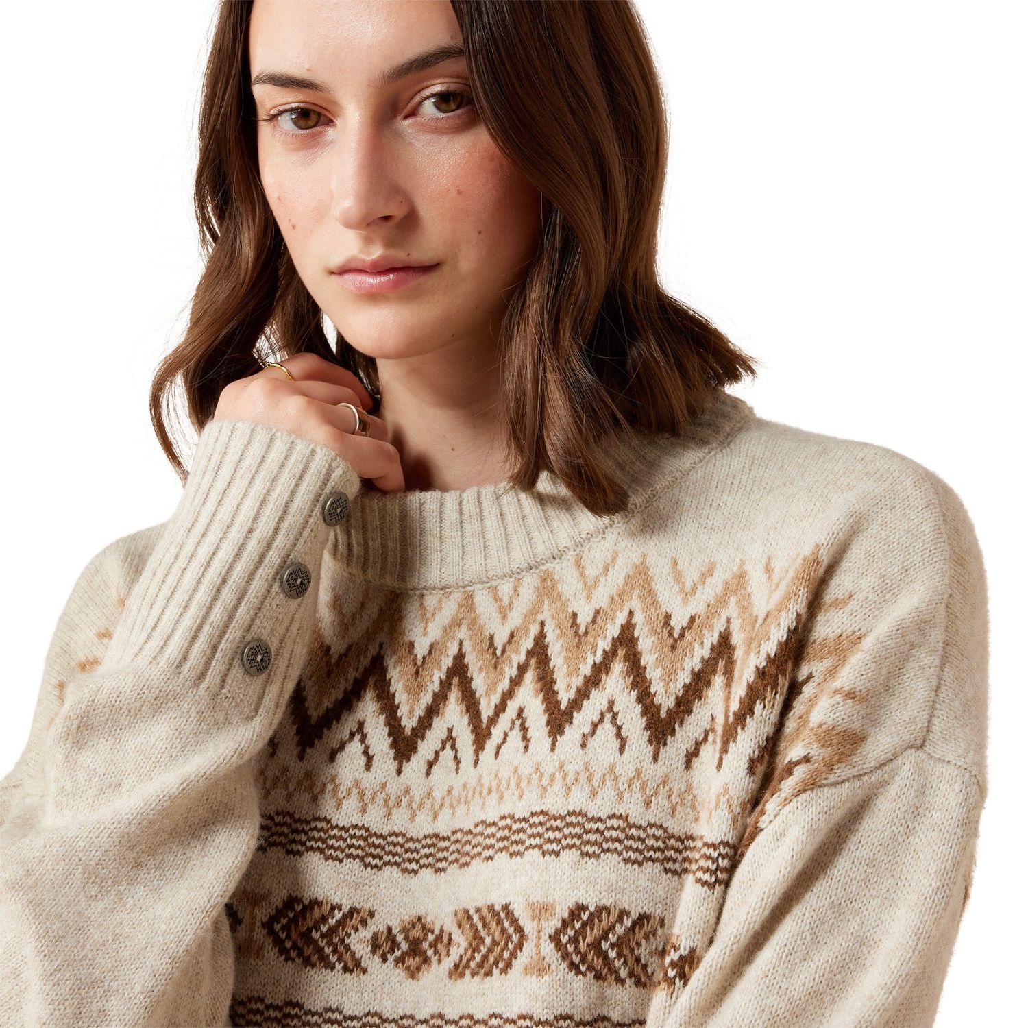 Ariat Women's Lodge Sweater - Oatmeal Heather
