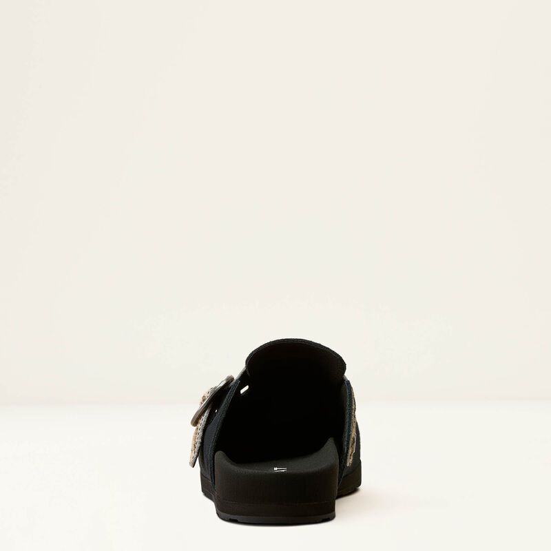 Ariat Women's Country Mule-Black Suede/ Brindle Hair On