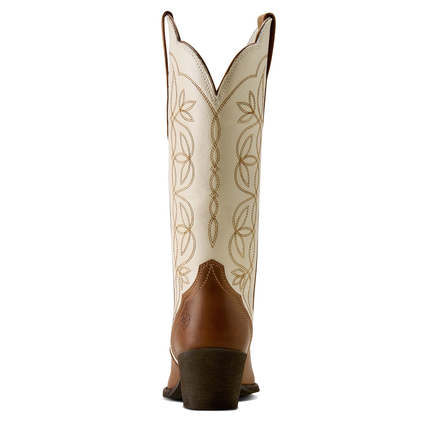 Ariat Women's Heritage Blossom J Toe Western Boot - Wheat Brown/Bright Cream
