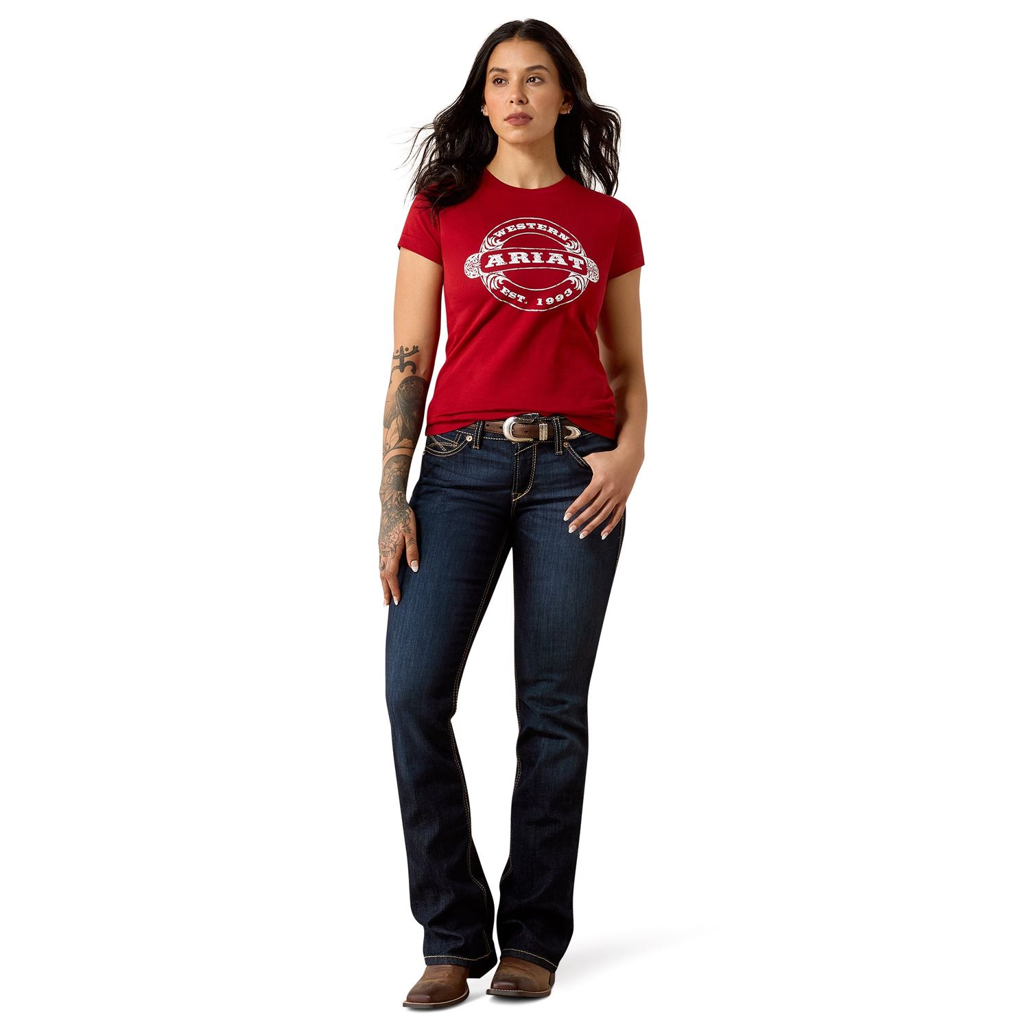 Ariat Women's Western 1993 T-Shirt - Garnet - APP-ARI-10082169-XS