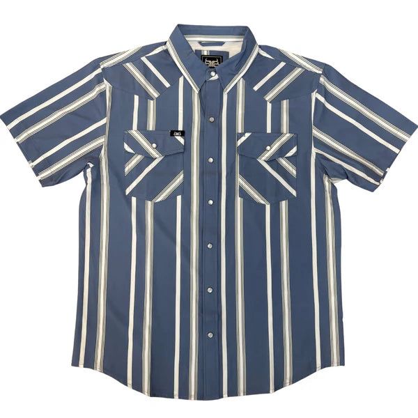 Baredown Brand Men's Long Sleeve Pearl Snap Shirt - Muliple Colours