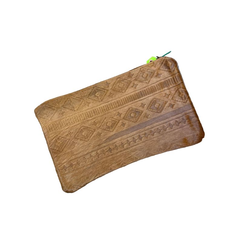 D2W Embossed Navajo Double Sided Cowhide Pillow Case - Brown