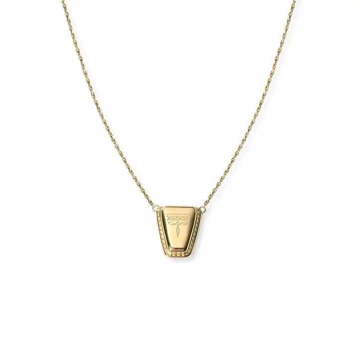 Dallas Square Toe Necklace- Gold
