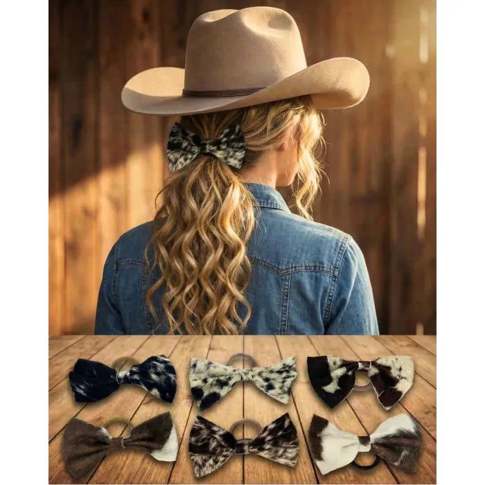El Paso Cowhide Hair Bow
