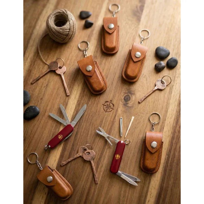 El Paso Leather Keychain with Pocket Knife &amp; Pouch