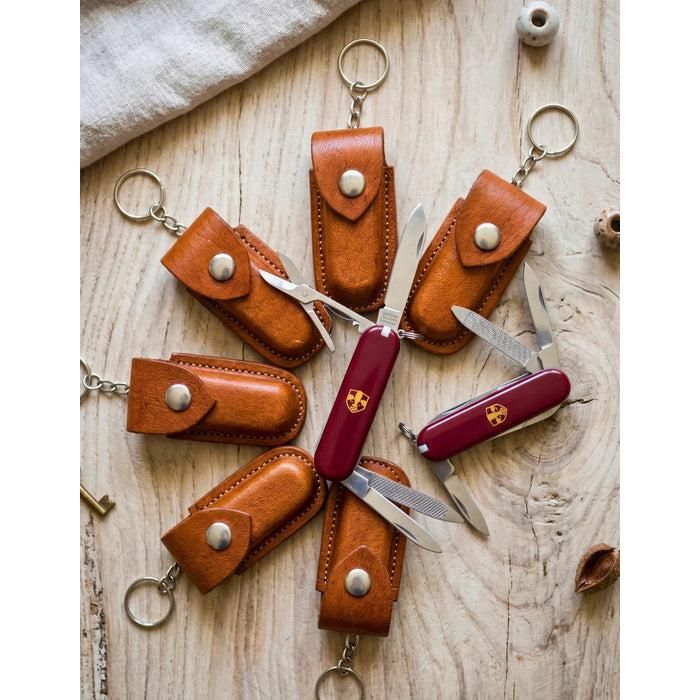 El Paso Leather Keychain with Pocket Knife &amp; Pouch