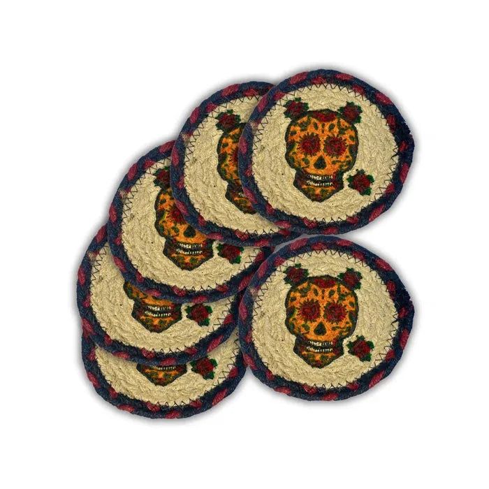 El Paso Saddle Blanket Co. Braided Jute Coasters-47