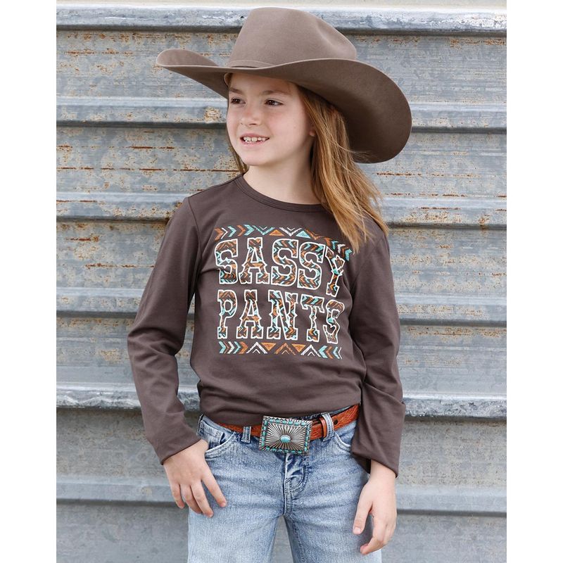 Cruel Girl Girls' Long Sleeve Jersey Tee - Brown