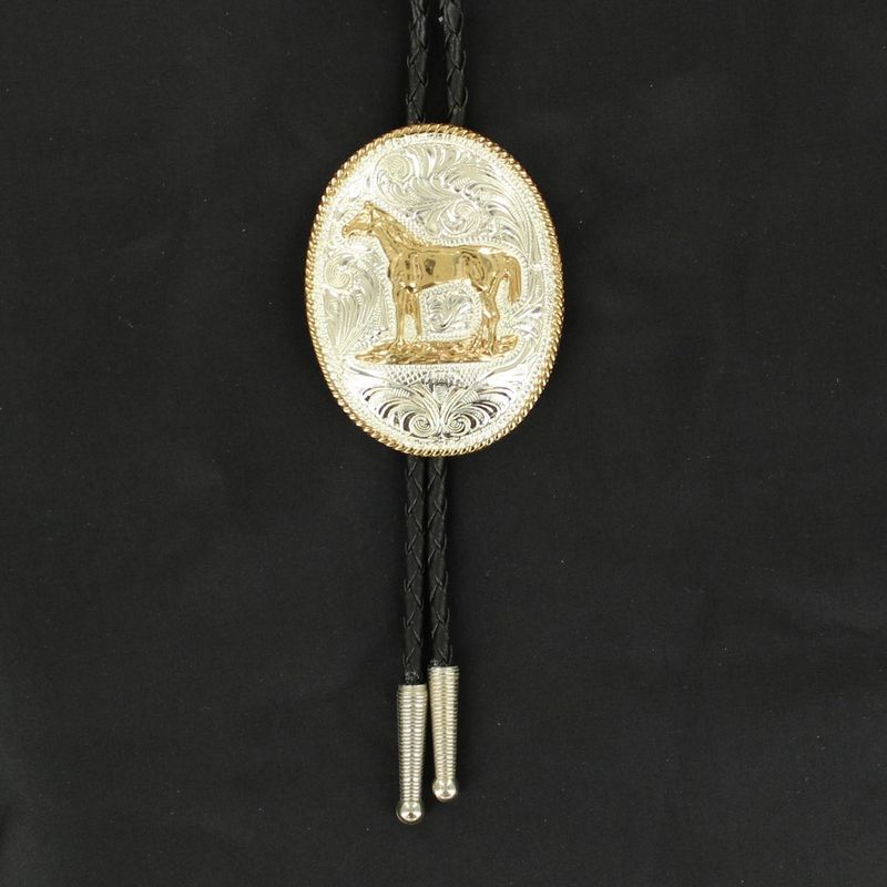 Crumrine Men's Western Bolo Standing Horse Tie