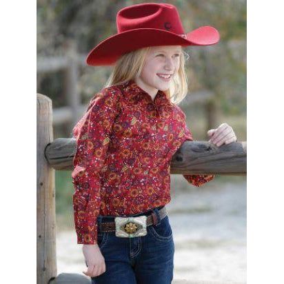 Cruel Girl Girls LS Print Western Shirt - CTW3220030