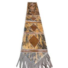 D2W Trading Table Runner Model 1 - Diamonds w Fringes 10'