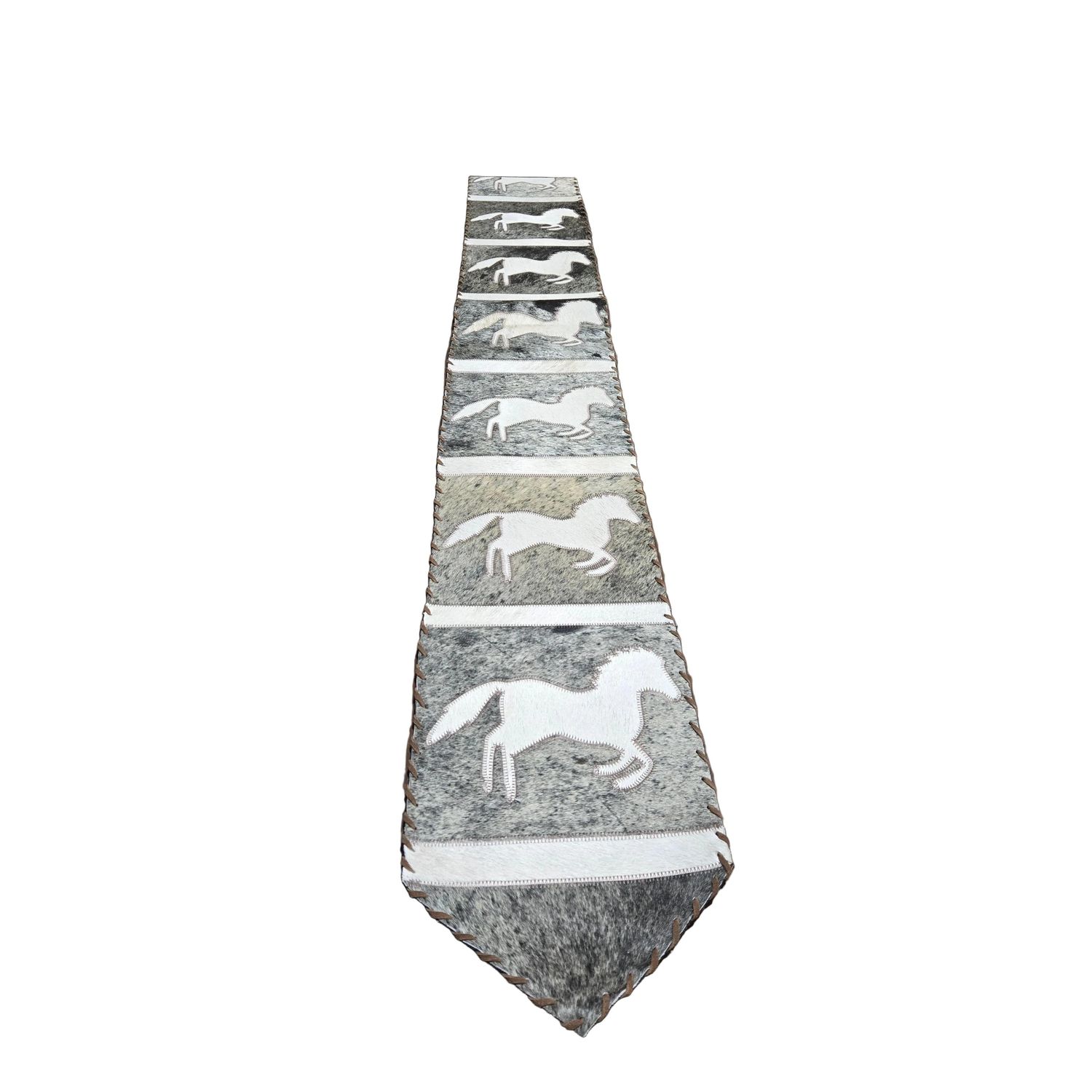 D2W Trading Table Runner Model 1 Running Horse w Laced Border